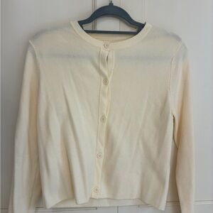 Zara Cream Button-Up Cardigan